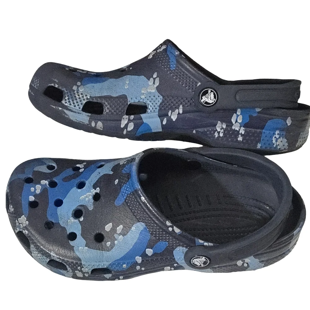 Crocs Kids Blue Camo CROCS  Size 5